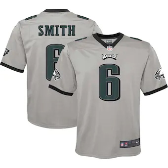 youth nike devonta smith silver philadelphia eagles inverte